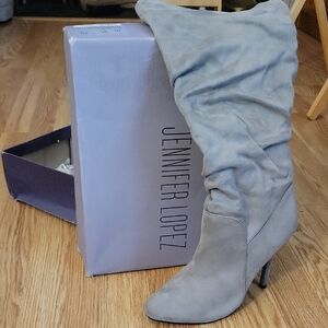 Jennifer Lopez Women's Gray Suede Boots